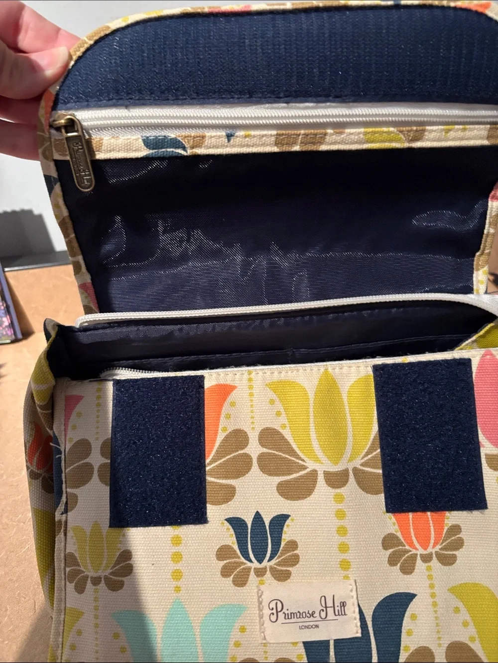 Primrose Hill Floral Travel Cosmetic Bag - Multicolor Tulip Print